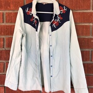 Price drop! Country button down top by Rubbish